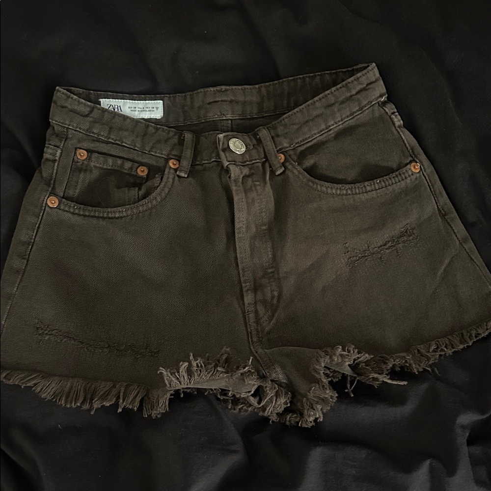 Zara Women's Distressed Jean Shorts